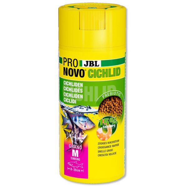 JBL Pronovo Cichlid Grano M 250ml Click Fast Delivery Abyss Aquatics UK