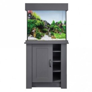 Aqua One Oakstyle 110 Slate Grey Aquarium And Cabinet Includes Filter And Heater